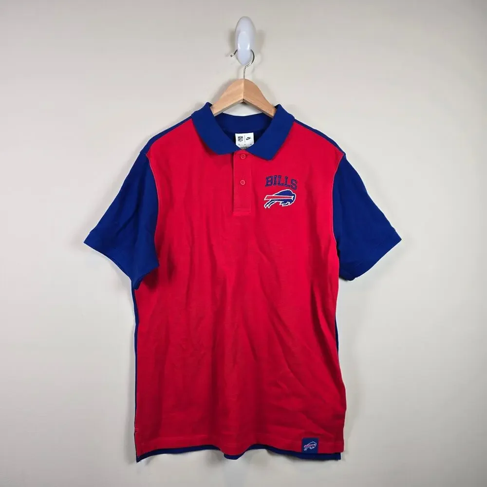 Buffalo Bills NFL Nike 2024 Blitz Pique Old Royal S.S. Polo Size M Mens Football